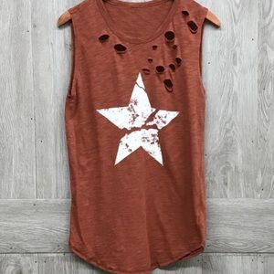 Distressed Graphic Tank